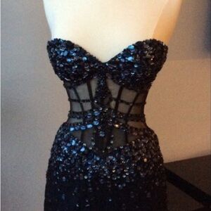 Jovani beaded bustier dress
